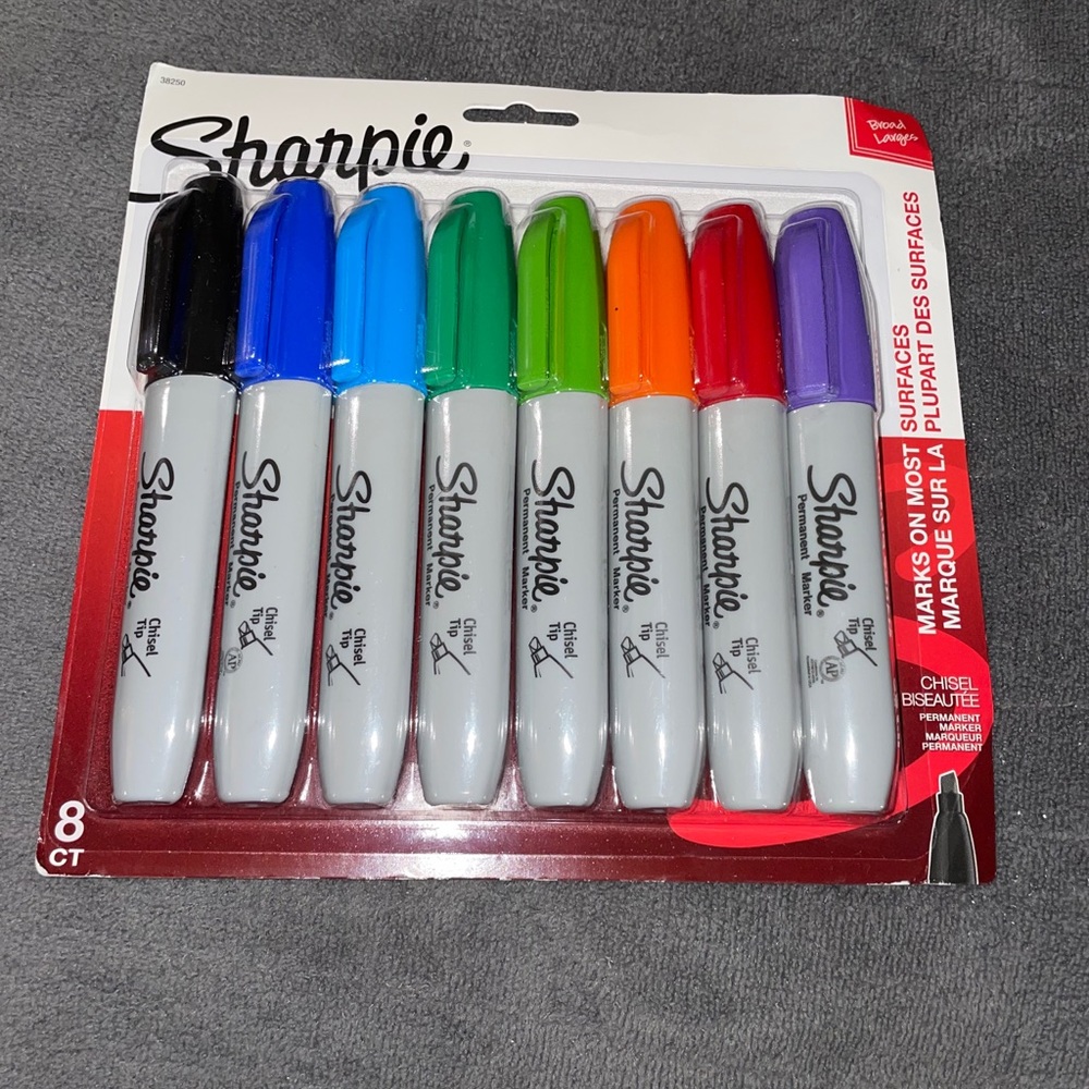Sharpie chisel tip markers 12 ct original colors